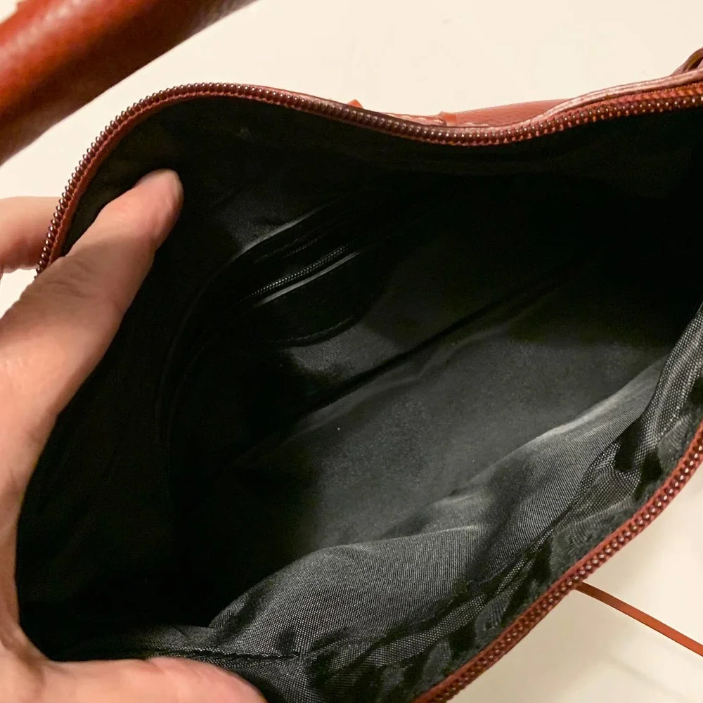 Red Pebbled Leather‎ Satchel NWOT